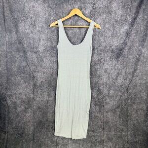 Guess Black and White Striped Midi Dress